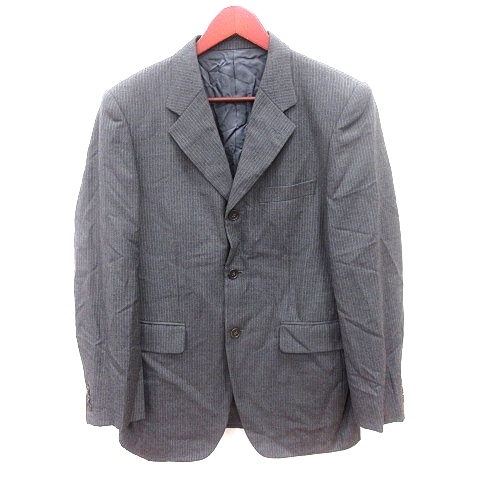  Takeo Kikuchi TAKEO KIKUCHI SUITS tailored jacket одиночный полоса общий подкладка шерсть 2 серый /AU мужской 