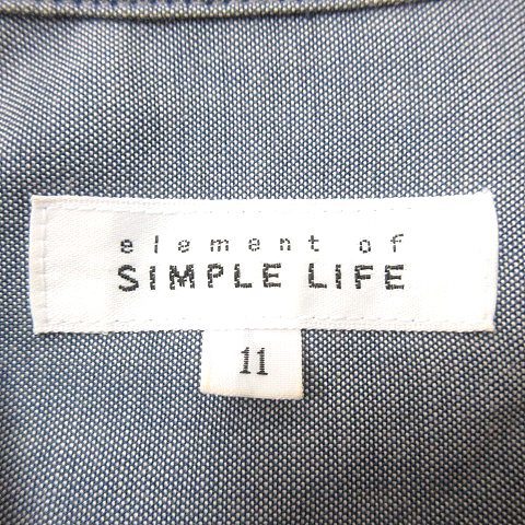 エレメントオブシンプルライフ element of SIMPLE LIFE シャツ 迷彩柄 カモフラ 長袖 11 紺 ネイビー /MN レディース_画像5