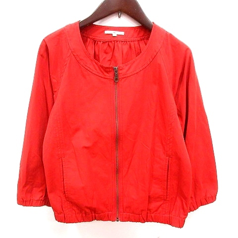  Ships SHIPS blouson Zip up M red red /RT lady's 