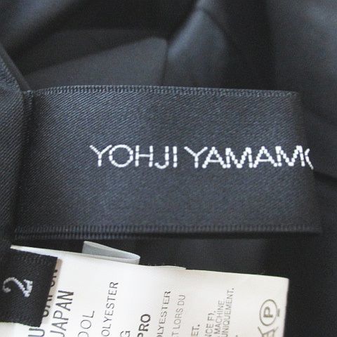 ヨウジヤマモトノアール YOHJI YAMAMOTO NOIR ピーコート ロング ツイード 2 黒系 ブラック 日本製 ロング丈 毛 ウール 裏地 レディースの画像3