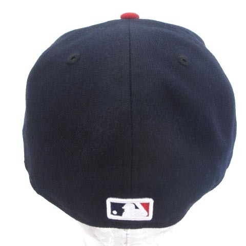 ニューエラ NEW ERA 59FIFTY MLBオンフィールド アトランタ・ブレーブス ホーム キャップ 野球帽 ロゴ 刺繍 ネイビー レッド 7 1/2 ■ECS_画像4