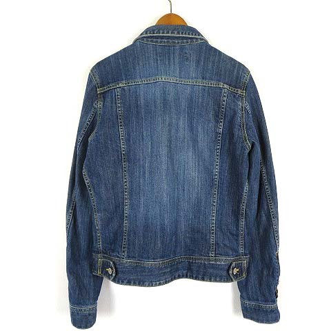 リーバイス Levi's シグネチャー Signature デニムジャケット ジージャン スター 星 スタッズ ウオッシュ加工 L インディゴブルー_画像2