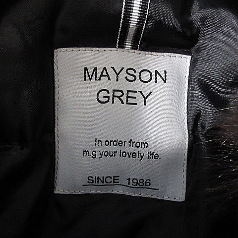  Mayson Grey MAYSON GREY пальто down милитари длинный рукав длинный капот мех хлопок толстый одноцветный 2 чёрный внешний /BT женский 