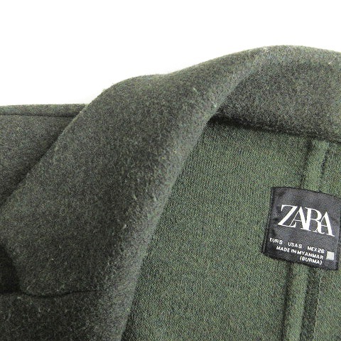 ザラ ZARA チェスターコート ロング 前開き カーキグリーン 緑 S ■SM1 レディース_画像6