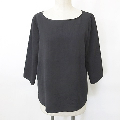  Junko Shimada part 2 JUNKO SHIMADA part2 blouse pull over 7 minute sleeve boat neck tape black black 11 lady's 