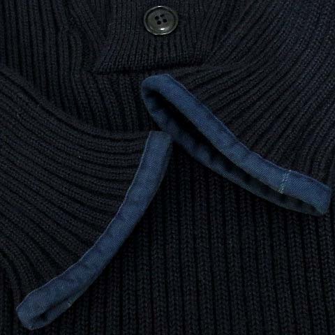  wise Y\'s шерсть вязаный застежка с планкой свитер длинный рукав половина кнопка 2006AW темно-синий темно-синий 3 мужской 