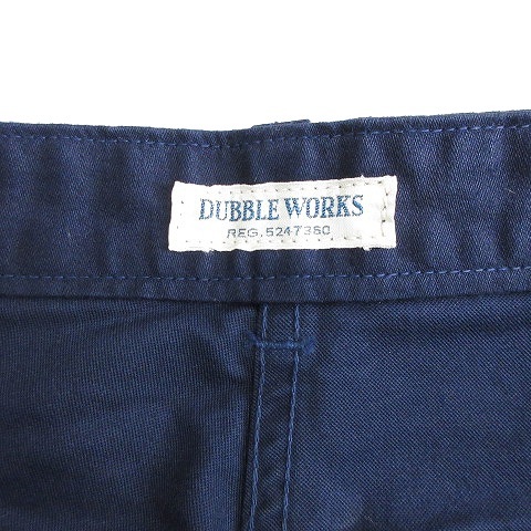 未使用品 タグ付き DUBBLE WORKS ダブルワークス ショートパンツ ズボン コットン ネイビー 紺 26 S位 ■SM1 メンズ_画像3