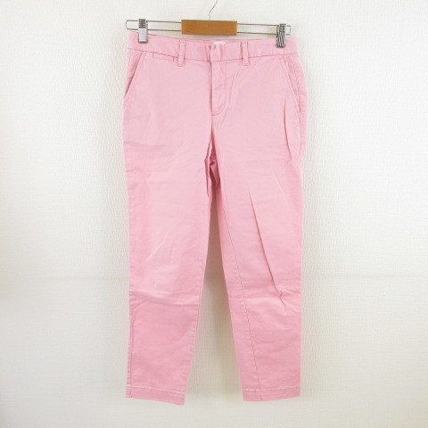  Gap GAP tapered pants SLIM CITY CROP cropped pants stretch pink *T778 lady's 