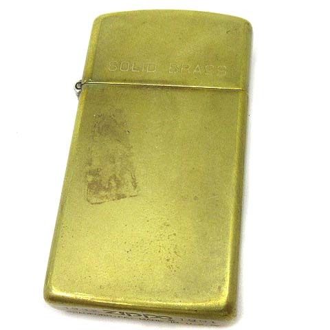 ジッポー ZIPPO ソリッドブラス SOLID BRASS スリム SLIM オイルライター 1932 1991_画像1