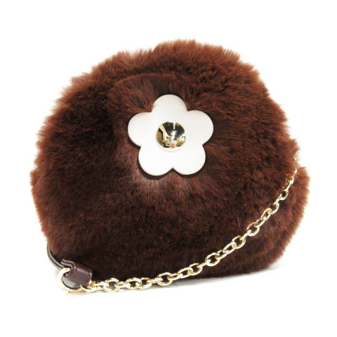  Mary Quant MARY QUANT shoulder bag eko fur Brown 231221E lady's 