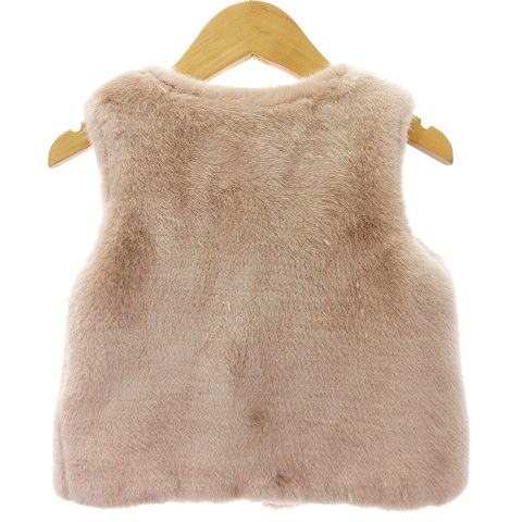  Chloe CHLOE beautiful goods fake fur the best cotton inside no sleeve 1B pink beige 4 100cm rank #SM1 Kids 