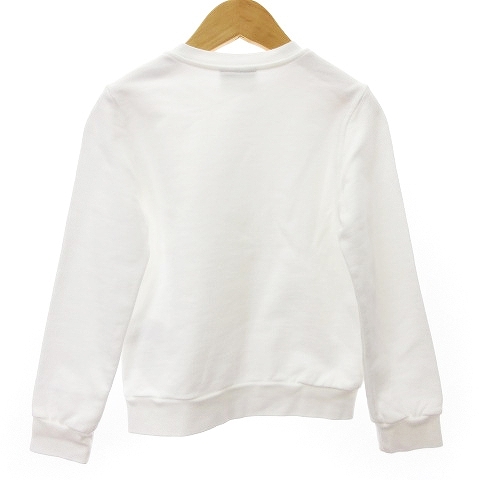  Fendi FENDI beautiful goods sweatshirt sweat long sleeve reverse side wool badge embroidery cotton white 6A 110cm rank child clothes #SM1 Kids 