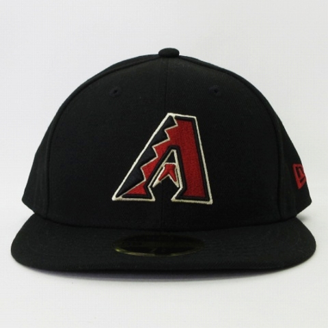 ニューエラ NEW ERA 美品 59FIFTY LOW PROFILE LP MLB A アリゾナ・ダイヤモンドバックス キャップ ブラック レッド 7 3/8 58.7cm 帽子 メ_画像2