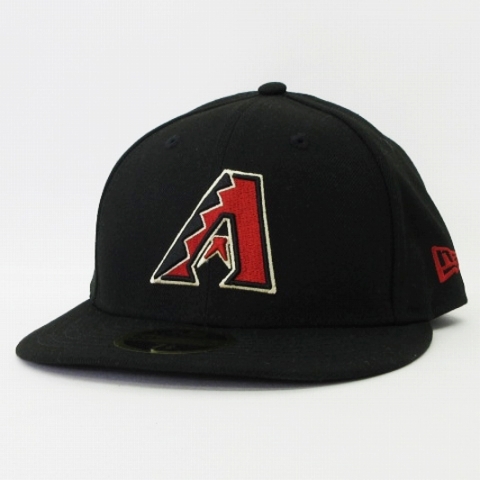 ニューエラ NEW ERA 美品 59FIFTY LOW PROFILE LP MLB A アリゾナ・ダイヤモンドバックス キャップ ブラック レッド 7 3/8 58.7cm 帽子 メ_画像1