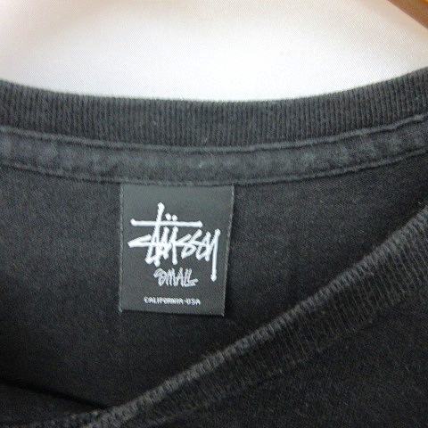 ステューシー STUSSY Tシャツ カットソー プリント 半袖 黒 ブラック S 1216 メンズ_画像3