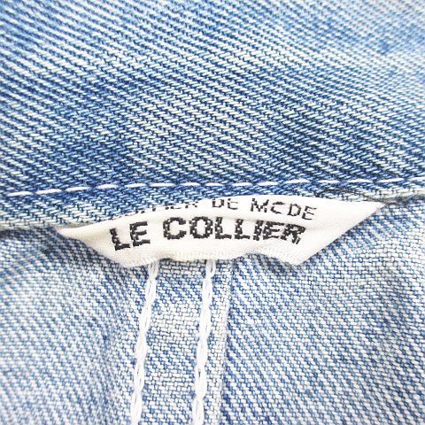 ル コリエ LE COLLIER ジージャン デニムジャケット 青系 ブルー インディゴ レディースの画像3