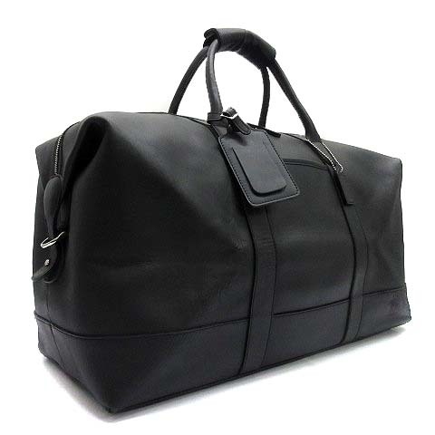 ワアンドコ WA&CO オールレザー ボストン バッグ 旅行鞄 ブラック 黒 メンズ