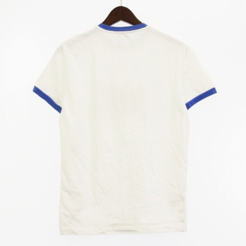 エンポリオアルマーニ EMPORIO ARMANI EA7 Tシャツ カットソー 半袖 クルーネック ロゴ プリント コットン混 白 ホワイト S トップス ■GY0の画像4