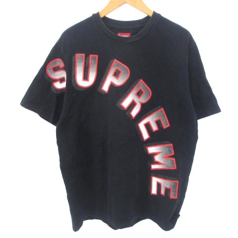 シュプリーム SUPREME 18SS Arch Logo シャツ カットソー 半袖 ロゴ プリント コットン ブラック 黒 M ■GY01 メンズ
