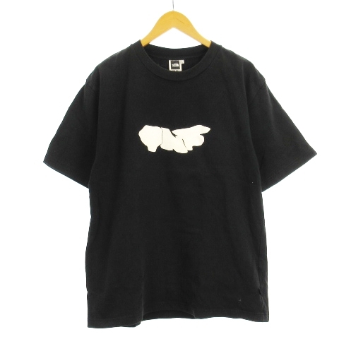 ザノースフェイス THE NORTH FACE TEK TEE Tシャツ カットソー 半袖 プリント コットン ブラック L ■ECS メンズ_画像1