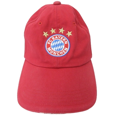 バイエルン・ミュンヘン FC BAYERN キャップ 帽子 サッカー 赤 レッド F フリーサイズ_画像1