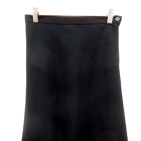  Nice Claup NICE CLAUP skirt flair knee height 2 black black /RT lady's 