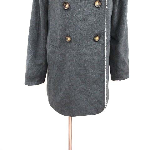  As Know As as know as fake mouton coat double boa total lining hood charcoal gray /YK #MO lady's 