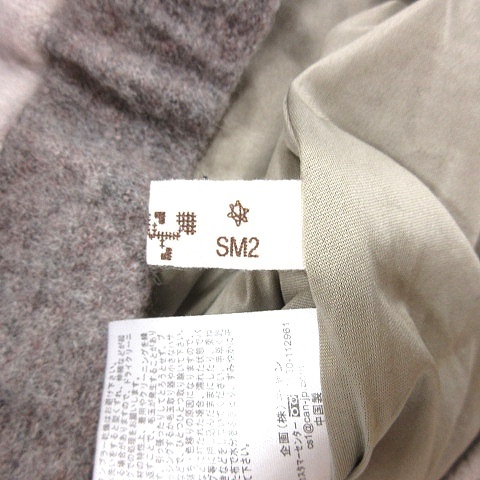 サマンサモスモス SM2 台形スカート ひざ丈 ボーダー ウール M レディース_画像6