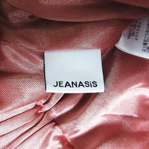  Jeanasis JEANASIS широкий брюки низ длинный длина задний лента легкий F розовый Brown *EKM женский 