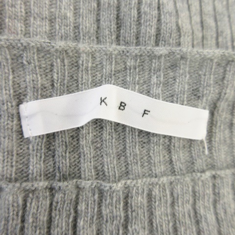  Kei Be efKBF Urban Research knitted sweater rib slash do neck long sleeve short wool . volume sleeve One gray /AO11