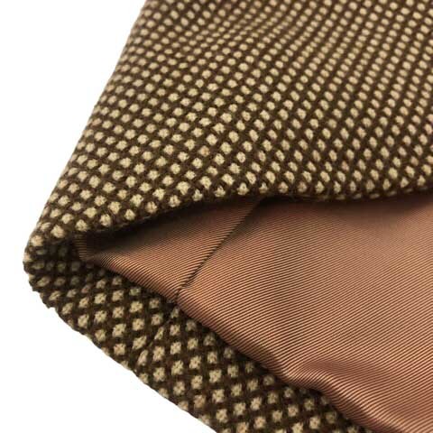  Junko Shimada JUNKO SHIMADA jacket blaser V neck wool tweed lining long sleeve 11 tea Brown beige lady's 