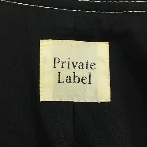  Private Label Private label jacket turn-down collar blouson Zip up middle plain 7 minute sleeve M black black lady's 