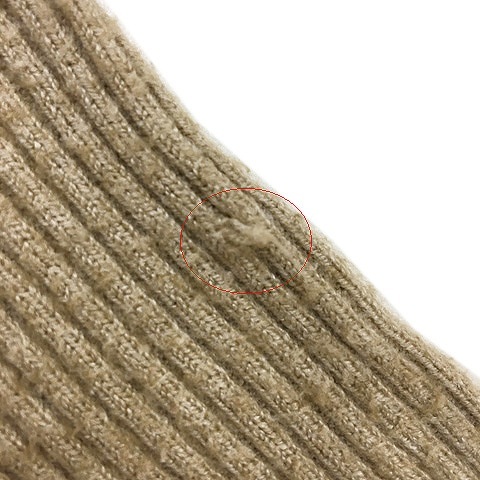 ザラ ZARA KNIT カーディガン ニット ショールカラー 前開き ドルマンスリーブ リブ 無地 七分袖 USA S ベージュ 茶 ブラウン レディース_画像7