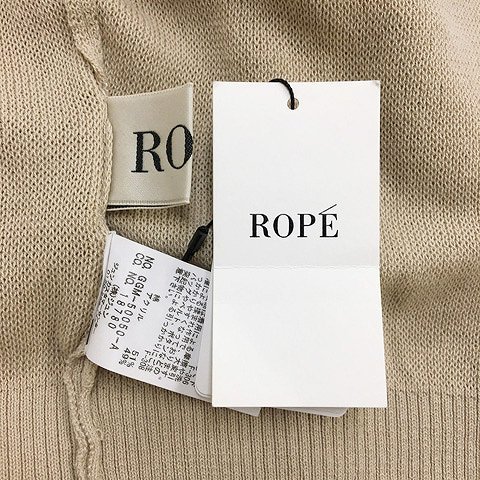 未使用品 ロペ ROPE セーター ニット プルオーバー ラウンドネック 無地 リボン 長袖 38 ベージュ レディース_画像5