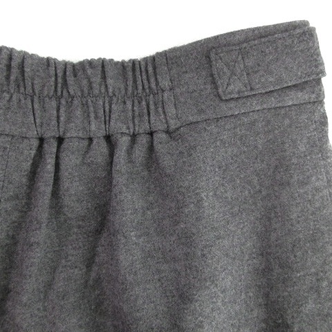  Untitled UNTITLED pants wide tuck Zip fly wool thick plain 2 gray bottoms /BT lady's 