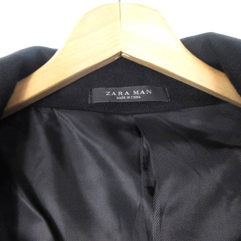 ザラマン ZARA MAN ロングコート ウール混 ブラック 黒 XL メンズ_画像4