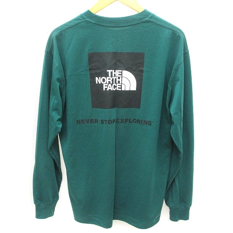 ザノースフェイス THE NORTH FACE NT82035 Tシャツ 長袖 バックロゴ プリント グリーン 緑 L トップス ■GY01 メンズ_画像3