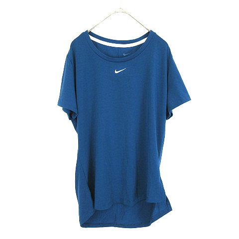 ナイキ NIKE DRI-FIT ロゴ プリント 半袖 Tシャツ カットソー スポーツウェア DD0618-460 青 ブルー系 S レディース_画像1