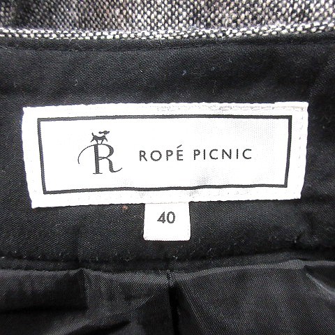 ロペピクニック ROPE Picnic フレアスカート ミニ ラメ ツイード 40 グレー /AU レディース_画像5