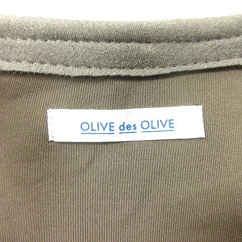 オリーブデオリーブ OLIVE des OLIVE ライダースジャケット ダブル フェイクスエード M 茶 ブラウン /MN レディース_画像6