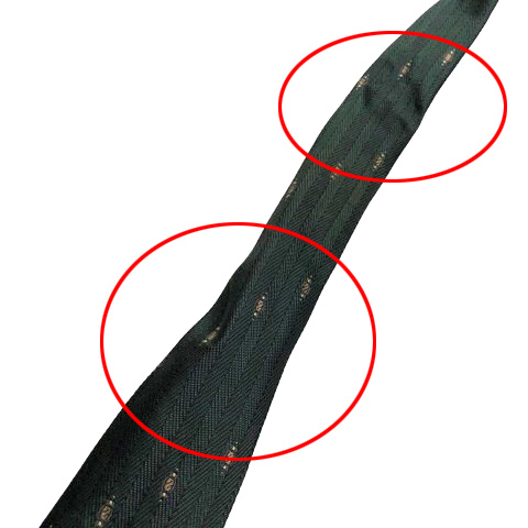 カルバンクライン CALVIN KLEIN ネクタイ レギュラータイ 総柄 光沢 絹 シルク 緑 グリーン ベージュ レディースの画像5