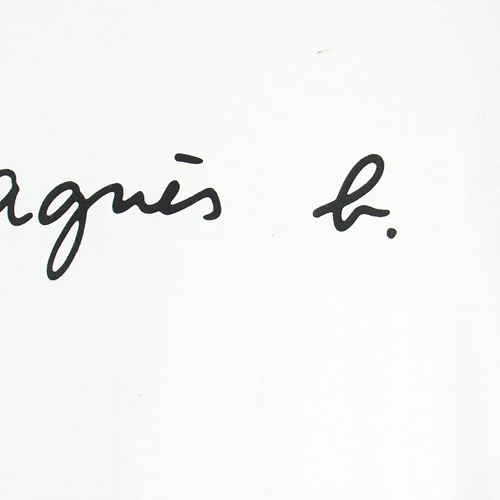 アニエスベーオム Agnes b. homme カットソー ロゴ Tシャツ 半袖 T0 XS 白 ホワイト /SR12 メンズ_画像7