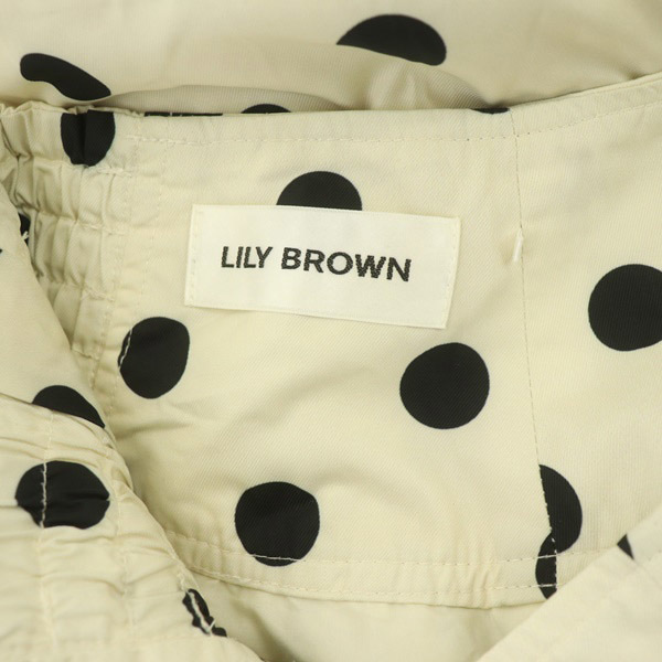 リリーブラウン Lily Brown 22SS フレアスカート ロング ドット ギャザー 0 アイボリー /MY ■GY99 レディース_画像3