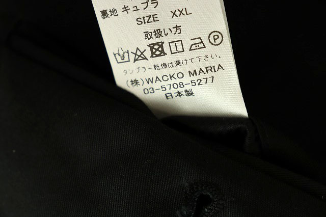 ワコマリア WACKO MARIA Pleated Trousers Type 1 スラックス パンツ Black／XXL【ブランド古着ベクトル】231203 メンズの画像6