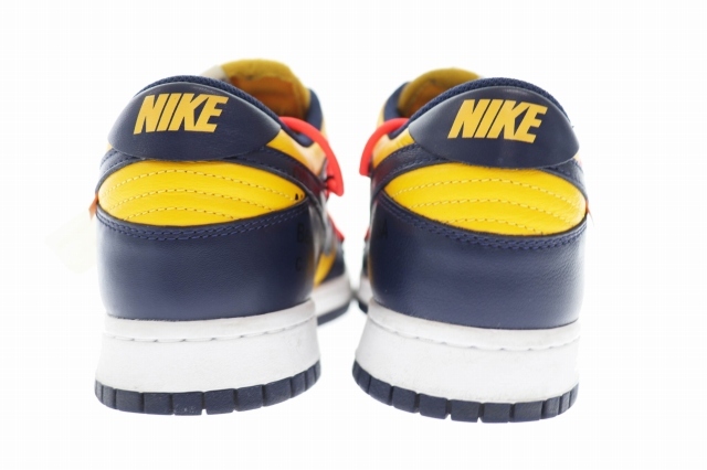 ナイキ NIKE × OFF-WHITE オフホワイト DUNK LOW LTHR/OW Michigan ダンク ロー ミシガン スニーカー CT0856-700 28.5 黄色 紺 イエロー_画像6