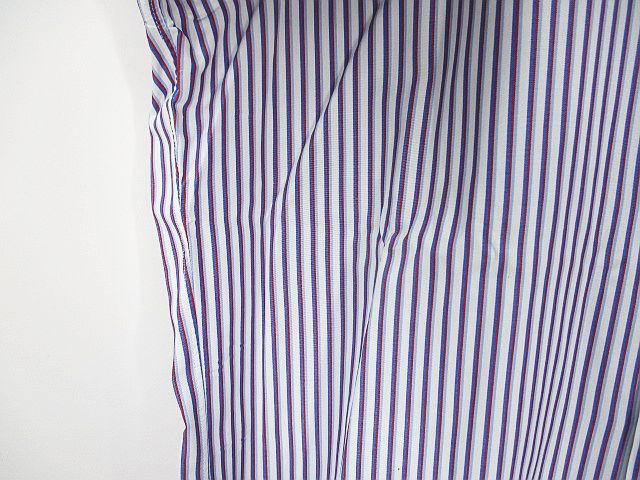バルバ BARBA ストライプ柄 長袖 シャツ ワイシャツ 40-15‐3/4 白系 ホワイト ボタン イタリア製 メンズ_画像7