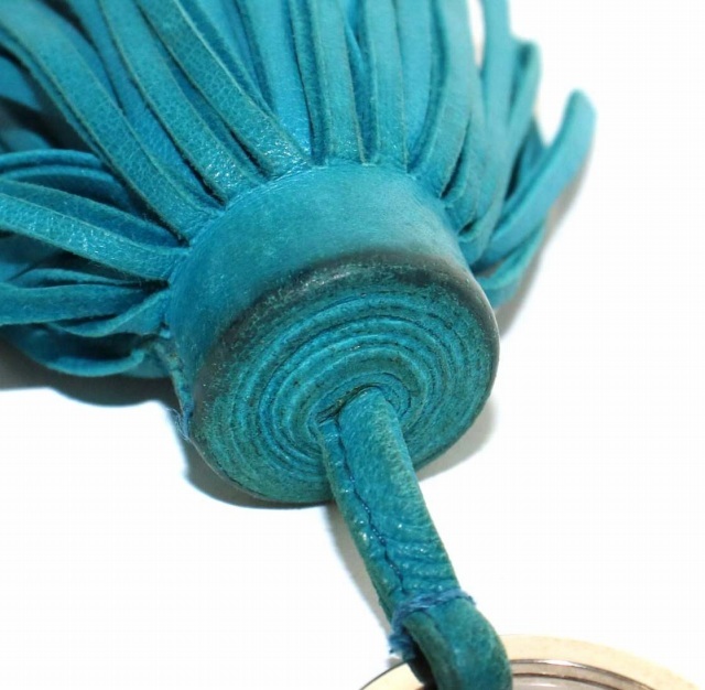  Hermes HERMESkaru men кожа кисточка очарование брелок для ключа кольцо для ключей синий голубой /DK #SH #OH прочее 