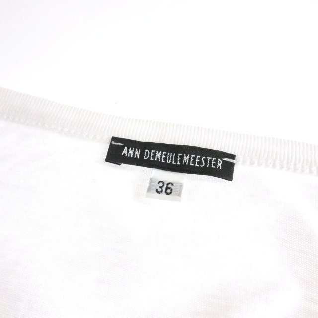  Ann Demeulemeester ANN DEMEULEMEESTER.. print back open T-shirt cut and sewn short sleeves 36 white domestic regular lady's 