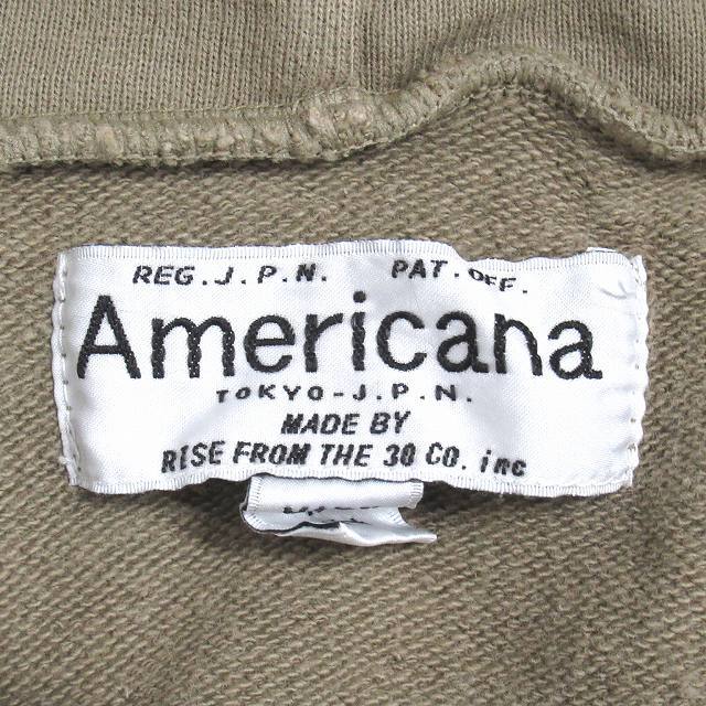 アメリカーナ AMERICANA AMEY ロゴ プルオーバー パーカー スウェット カットソー 長袖 カーキ レディースの画像5