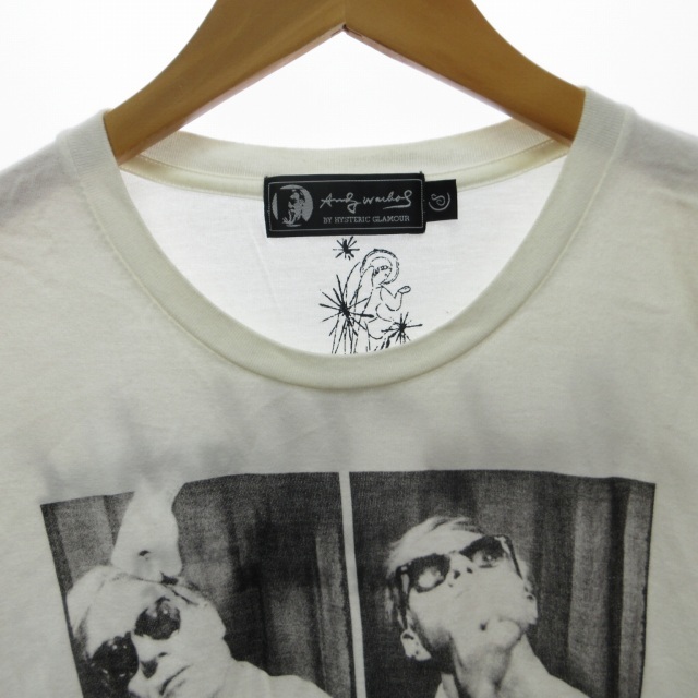 アンディウォーホル バイ ヒステリックグラマー ANDY WARHOL by HYSTERIC GLAMOUR ロンT Tシャツ カットソー 長袖 白 ホワイト S 1201 STKの画像3